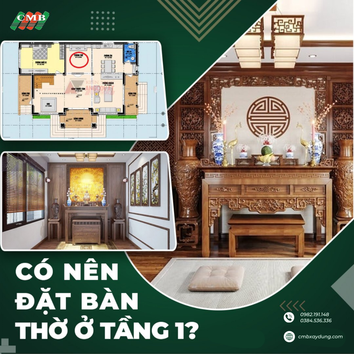 Có Nên Đặt Bàn Thờ Ở Tầng 1? Những Lưu Ý Quan Trọng Khi Bố Trí Bàn Thờ Trong Nhà