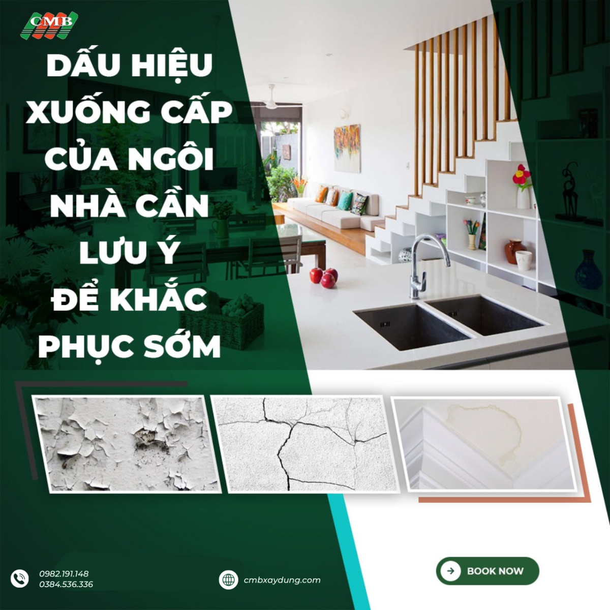DẤU HIỆU XUỐNG CẤP CỦA NGÔI NHÀ BẠN CẦN LƯU Ý ĐỂ KHẮC PHỤC SỚM