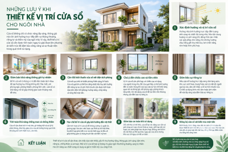 NHỮNG LƯU Ý KHI THIẾT KẾ VỊ TRÍ CỬA SỔ CHO NGÔI NHÀ