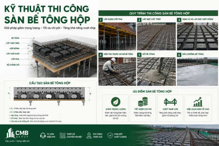 KỸ THUẬT THI CÔNG SÀN BÊ TÔNG HỘP: QUY TRÌNH VÀ NHỮNG LƯU Ý QUAN TRỌNG