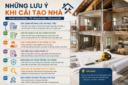 Những Lưu Ý Khi Cải Tạo Lại Nhà Để Tiết Kiệm Chi Phí Và Đảm Bảo Chất Lượng