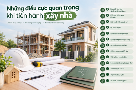 NHỮNG ĐIỀU CỰC QUAN TRỌNG KHI TIẾN HÀNH XÂY NHÀ